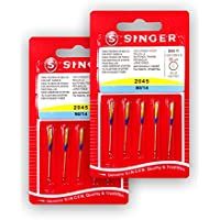 Pack de 10 Agujas para Máquinas de Coser Singer 2045 Grosor 90-14 para Tejidos Elásticos y de Punto (Stretch) 130-705 H…